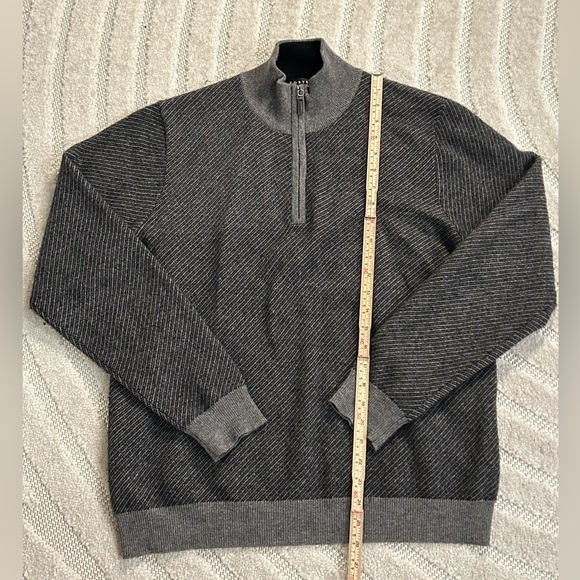 Vintage Forte Cashmere Grey Quarter Zip Sweater - M - Picture 8 of 9
